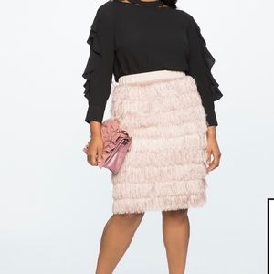 Fringe Pencil Skirt